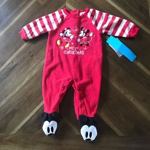 My First Christmas Mickey Footie Pajamas